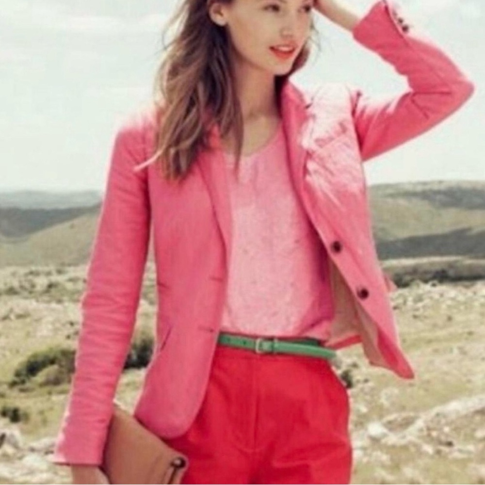 NWT J. Crew Linen Schoolboy Blazer